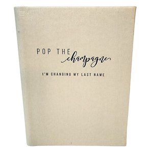 Pop the Champagne Leatherette Journal with Enclosed Spiral 6 x 8 Notebook NEW